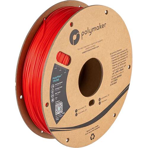 Polymaker 1.75mm PolyFlex TPU95 Filament (750g, Red)