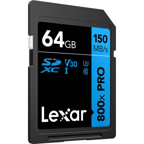 Lexar 64GB High-Performance 800x PRO UHS-I SDXC Card (BLUE Series, 2-Pack)