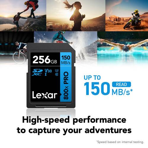 Lexar 256GB High-Performance 800x PRO UHS-I SDXC Card (BLUE Series)