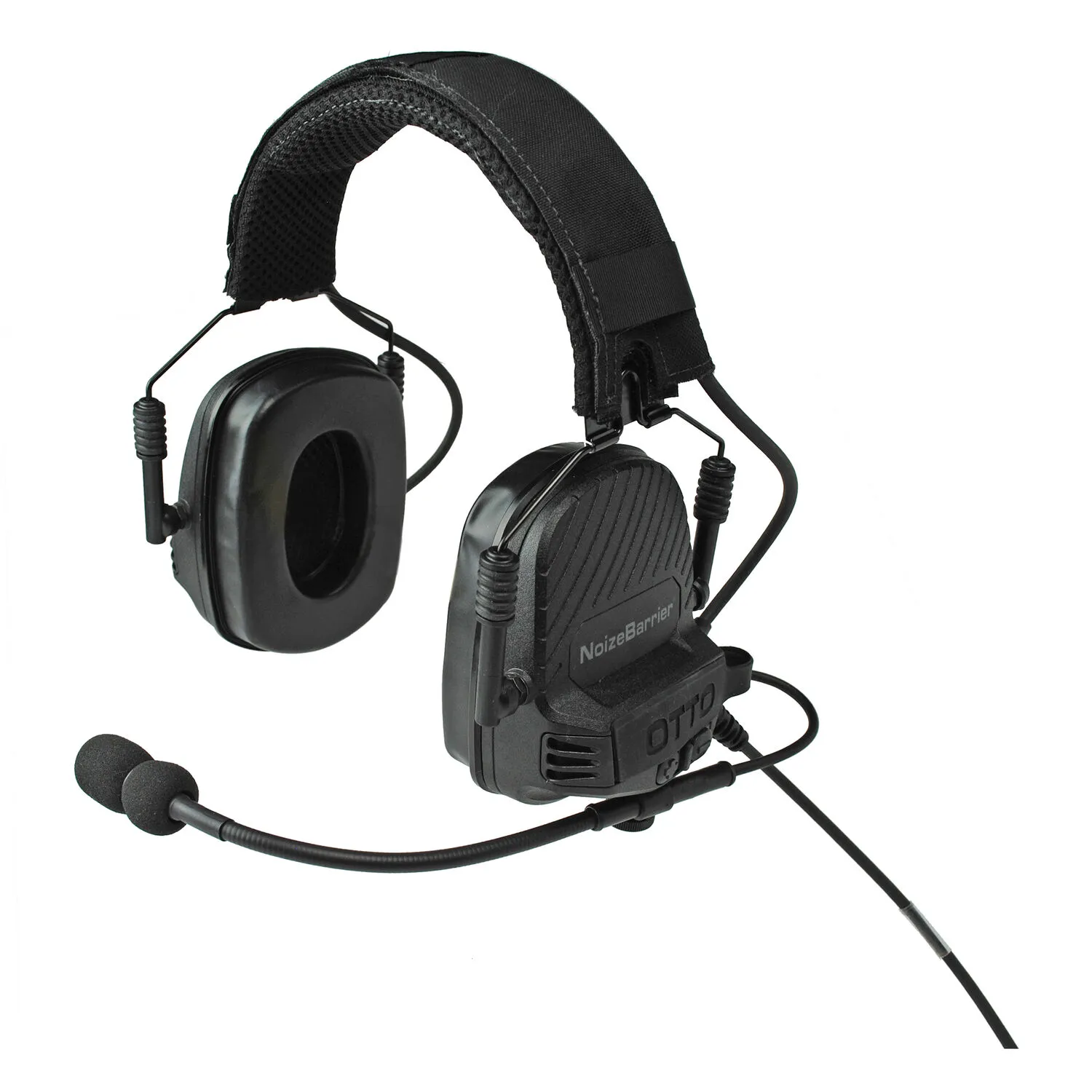 Otto Engineering NoizeBarrier TAC Over-Ear Dual-Com Tactical Headset (Dynamic Microphone, Black)