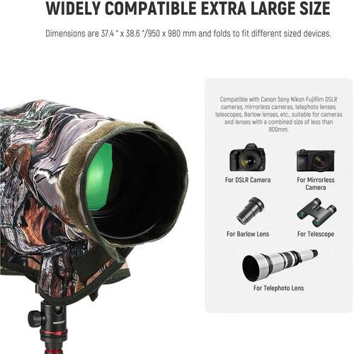 Neewer PB021 Dual-Sided Camouflage Rain Cover (X-Large)