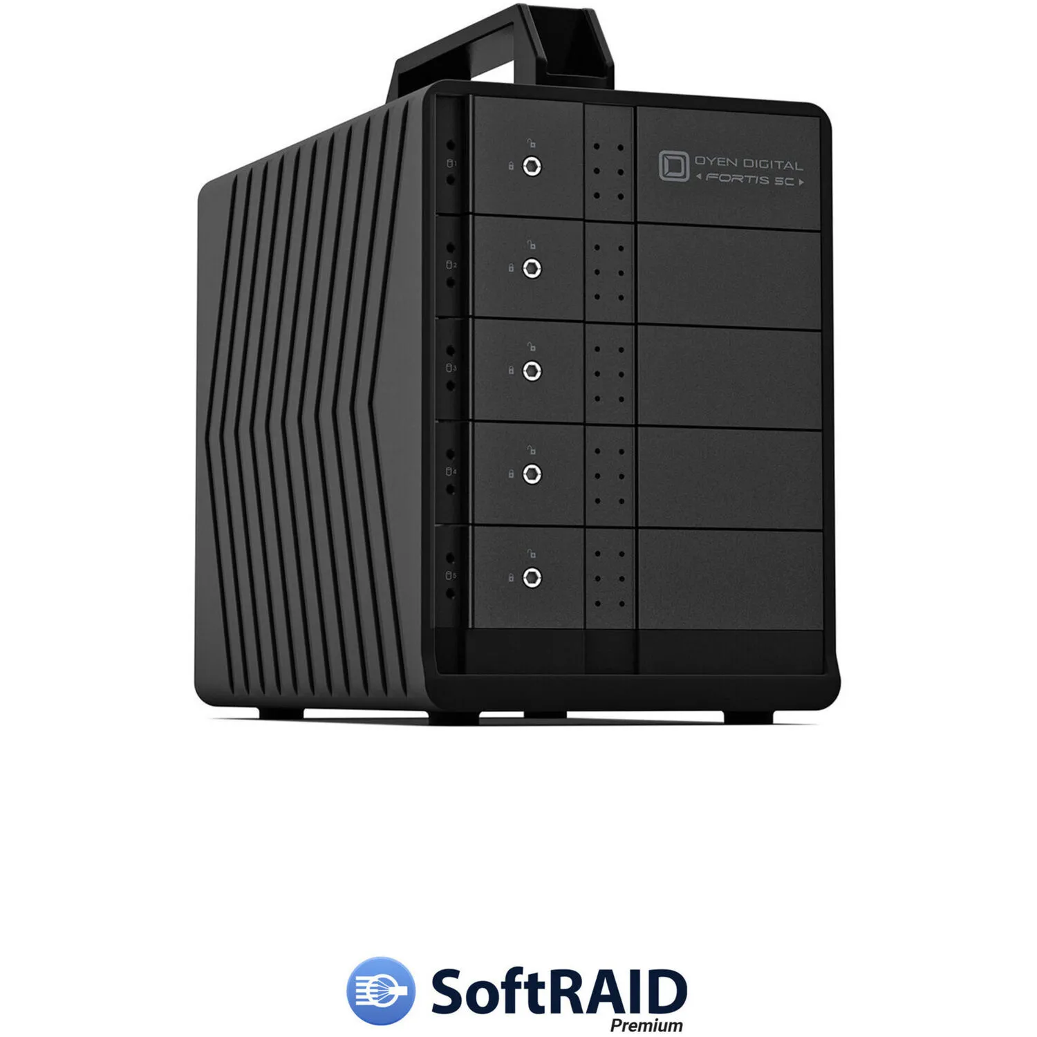 Oyen Digital Fortis 5C 100TB 5-Bay External Drive Array with SoftRAID 8 Premium Kit