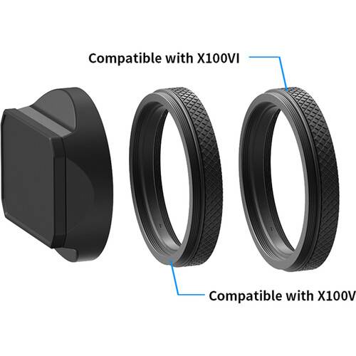 YC Onion Lens Hood for FUJIFILM X100-Series Cameras (Black)
