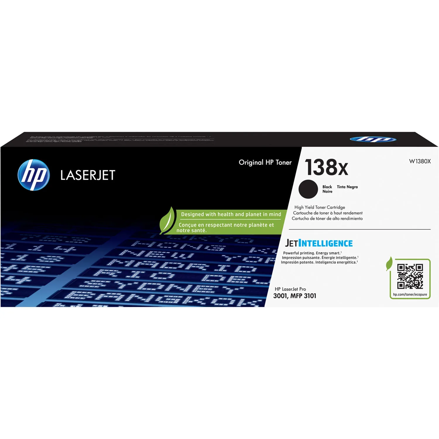 HP 138X High-Yield Black Laser Toner Cartridge