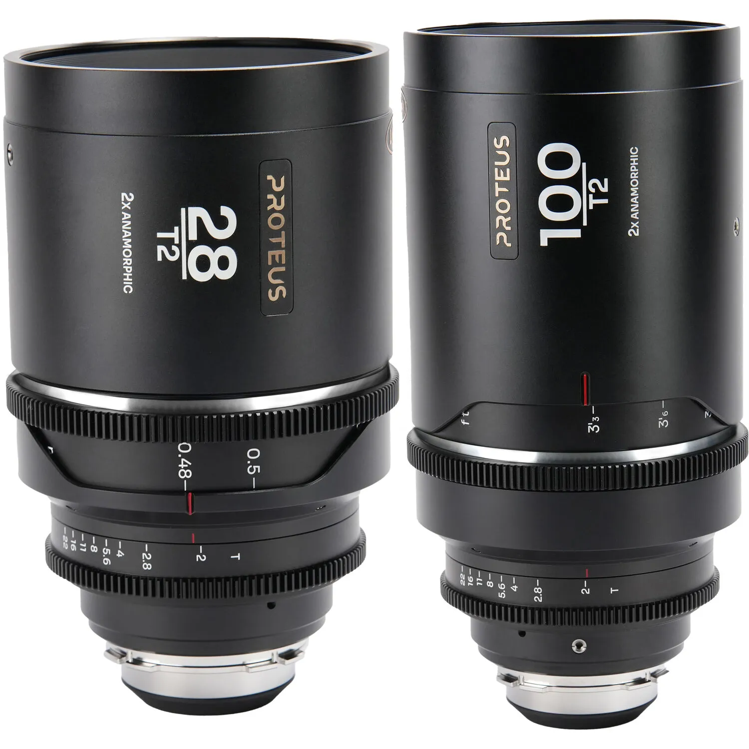 Venus Optics Laowa Proteus 2x Anamorphic 28 & 100mm T2 Lens Bundle (PL/EF, Feet, Silver Flare)