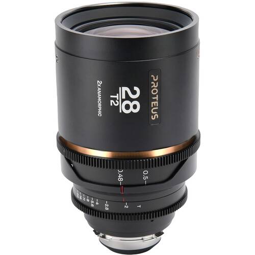 Venus Optics Laowa Proteus 2x Anamorphic 28mm T2 Lens (PL/EF, Feet, Amber Flare)