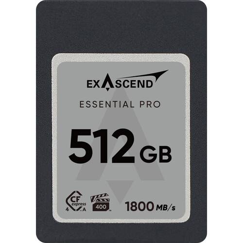 Exascend 512GB Essential Pro CFexpress 4.0 Type A Memory Card