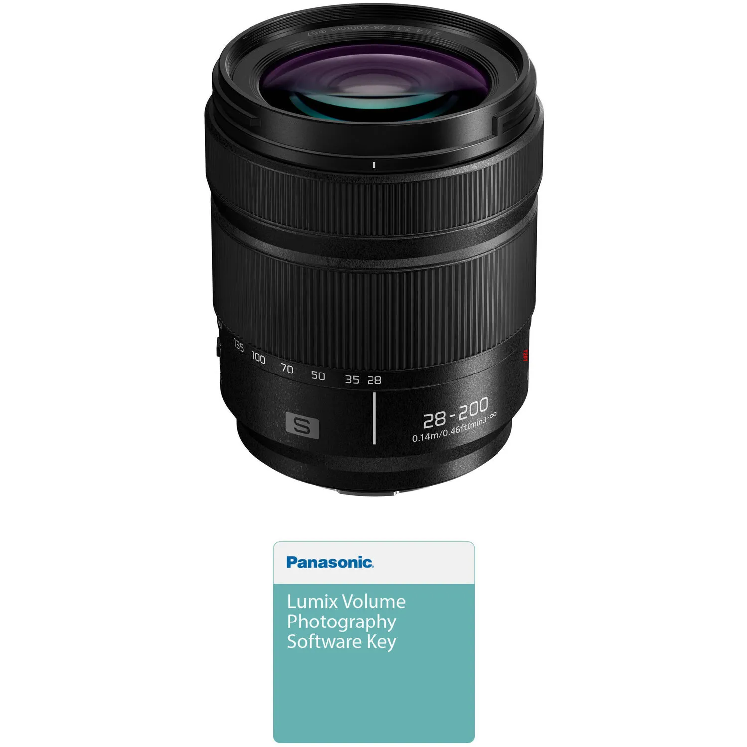 Panasonic LUMIX S 28-200mm f/4-7.1 MACRO O.I.S. Lens with Volume Photography Software Kit