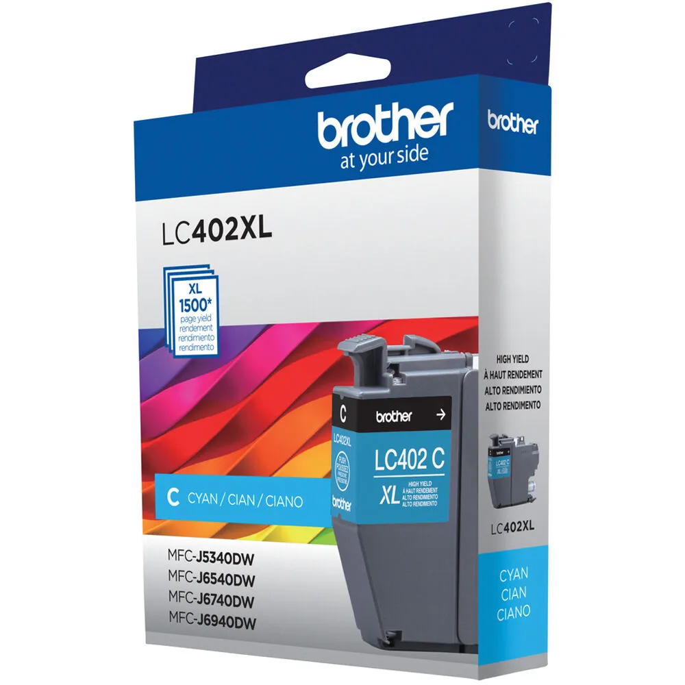 Brother Genuine LC402 INKvestment Tank High-Yield Cyan Ink Cartridge