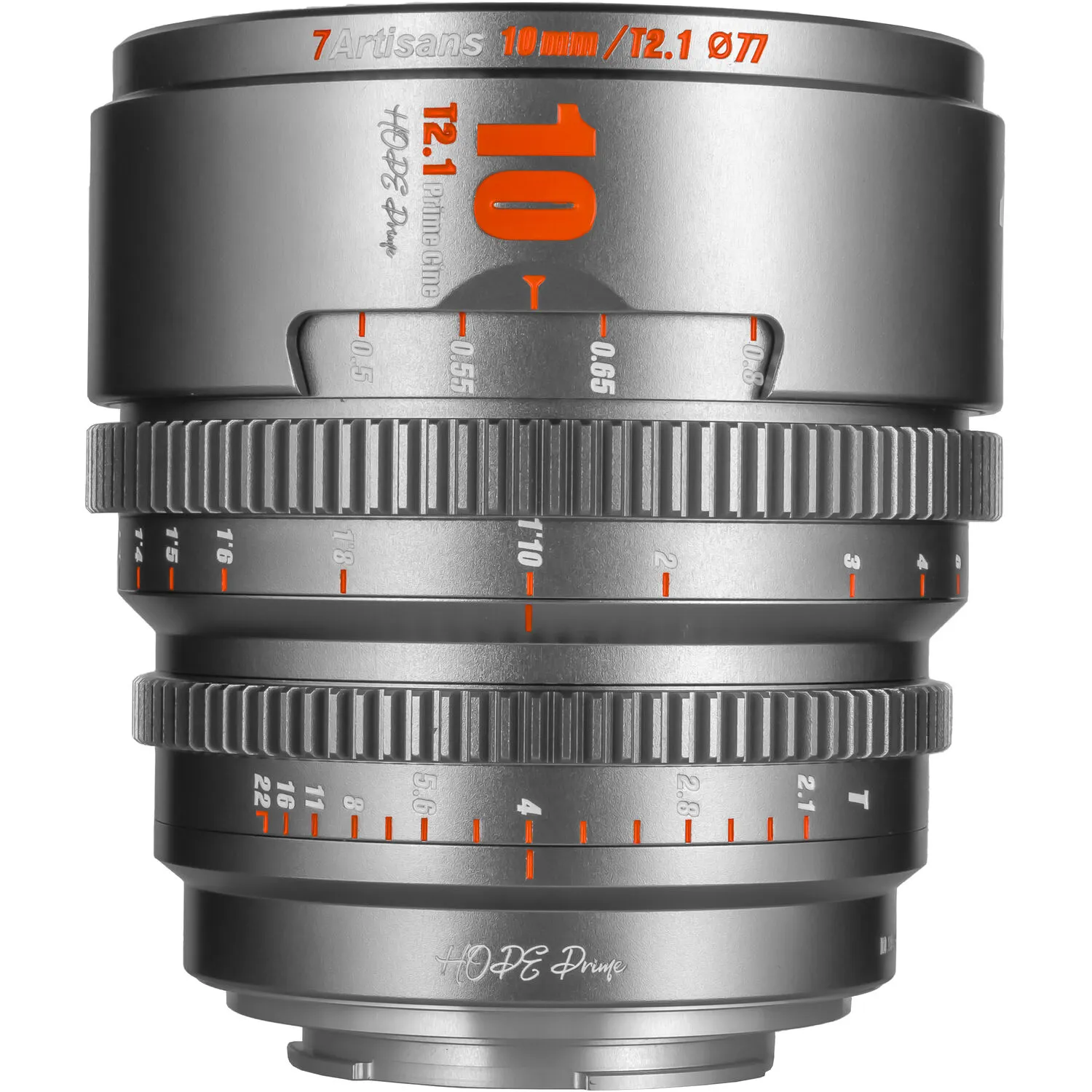 7Artisans Hope 10mm T2.1 S35 Cine Lens (FUJIFILM X, Titanium Gray)