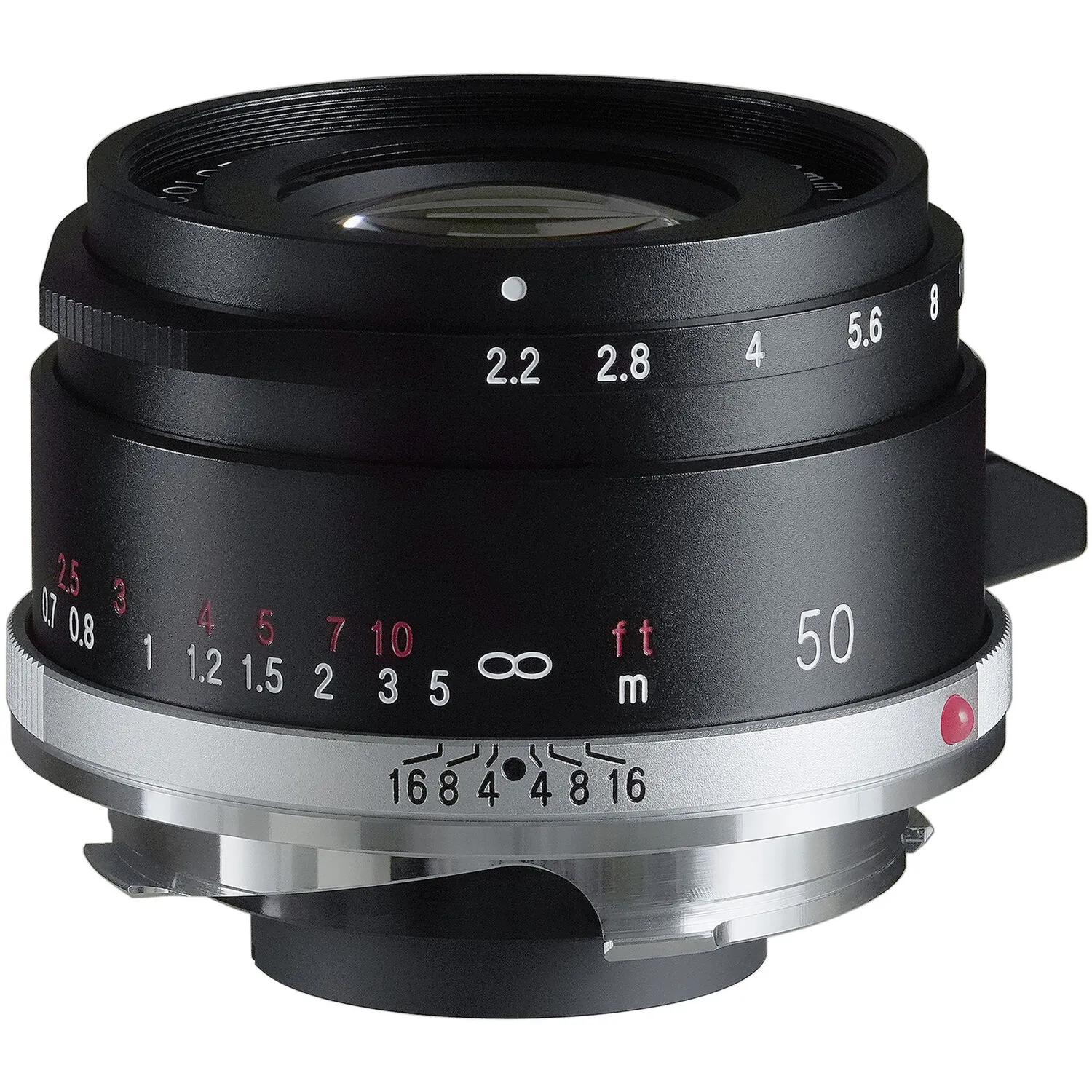 Voigtlander 50mm f/2.2 Color-Skopar VM Lens (Leica M, Black)