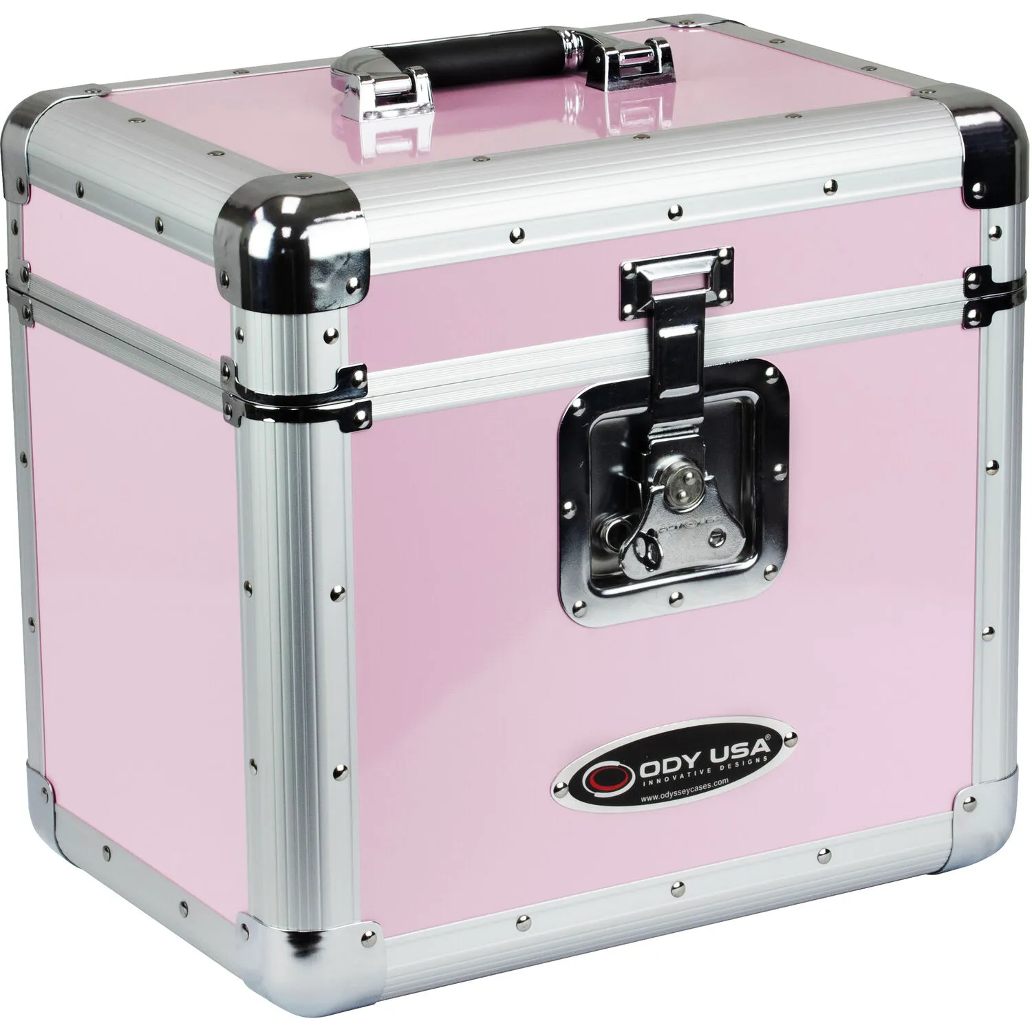Odyssey Krom Series KLP2 Stackable Record/Utility Case (Pink)