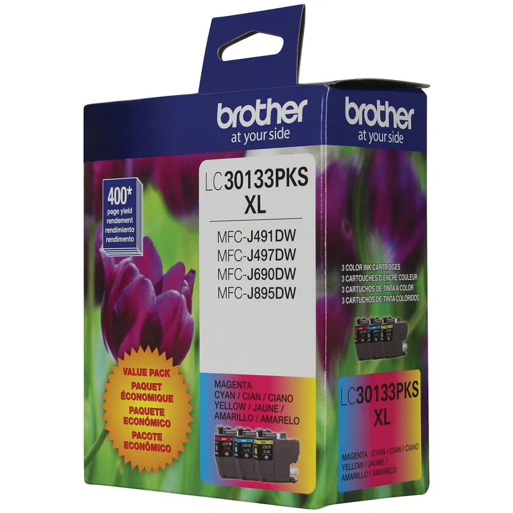 Brother LC30133PKS High-Yield Color Ink Cartridge (3-Pack)
