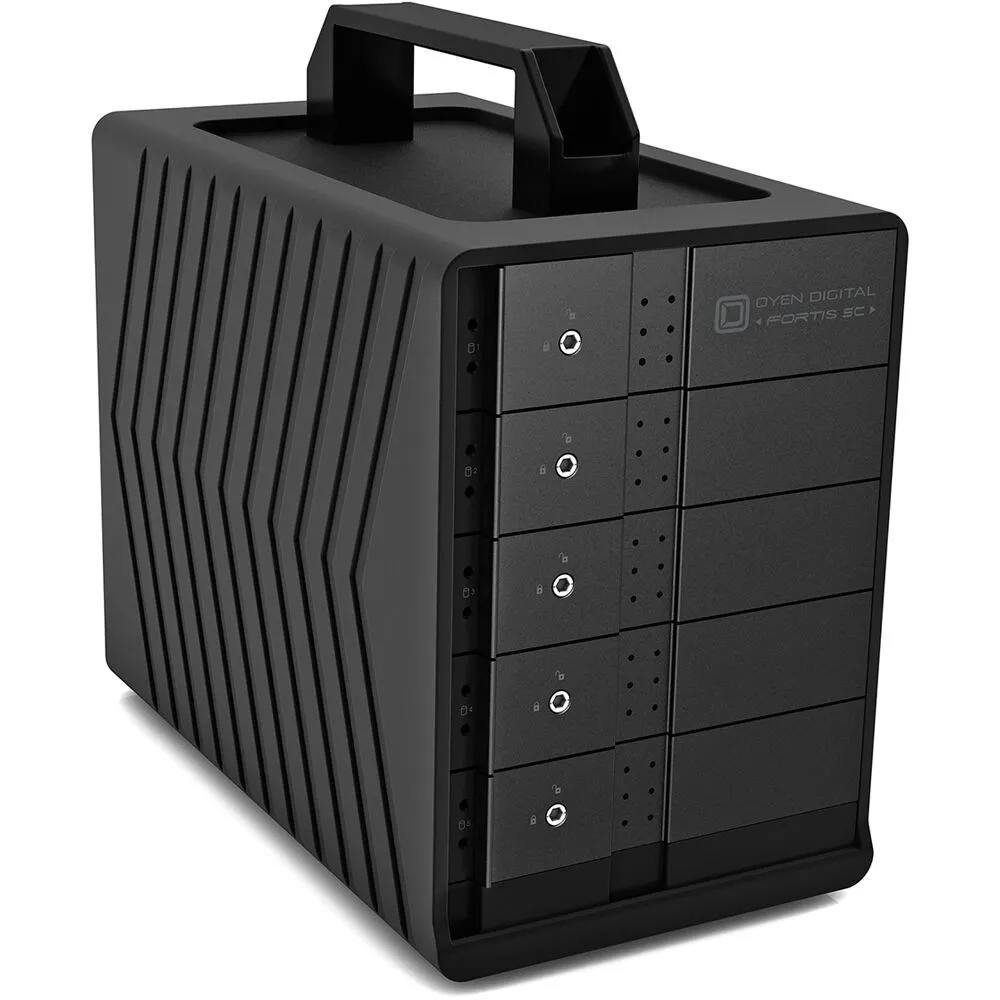 Oyen Digital Fortis 5C 120TB 5-Bay USB 3.2 Gen 2 External RAID Drive Array (5 x 24TB)