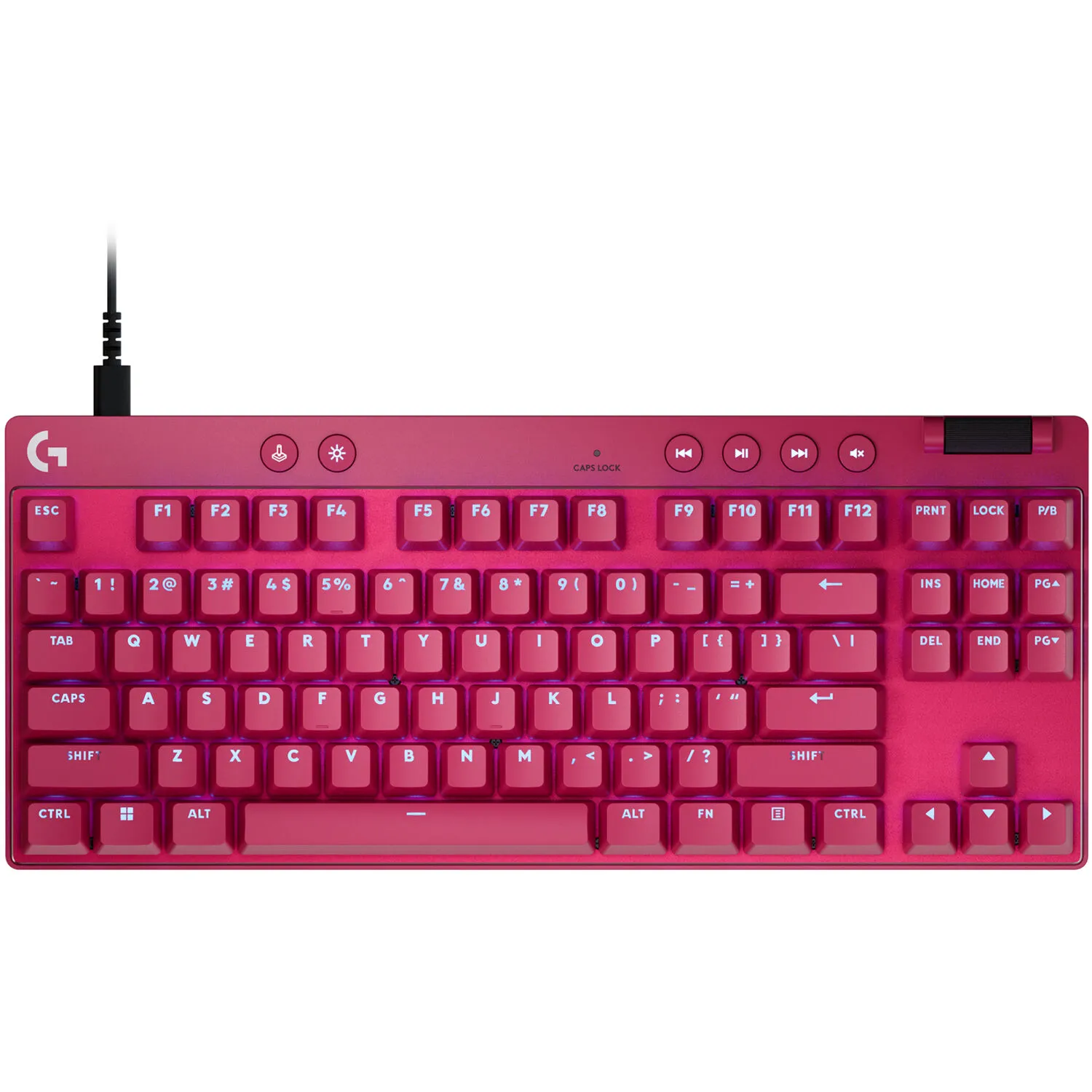 Logitech G Pro X TKL RAPID RGB Gaming Keyboard (Pink)