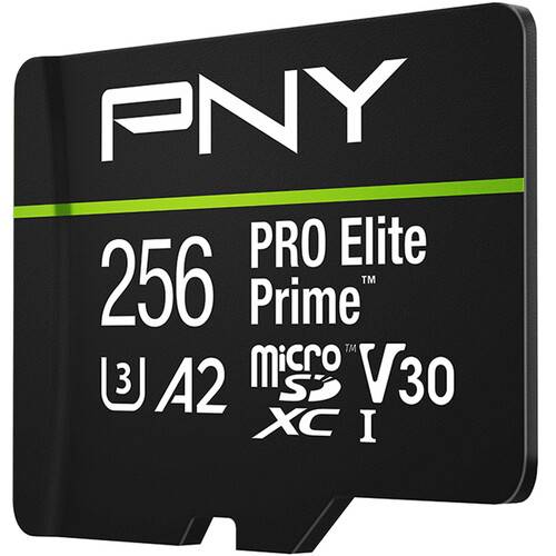 PNY 256GB PRO Elite Prime microSDXC Memory Card with SD Adapter