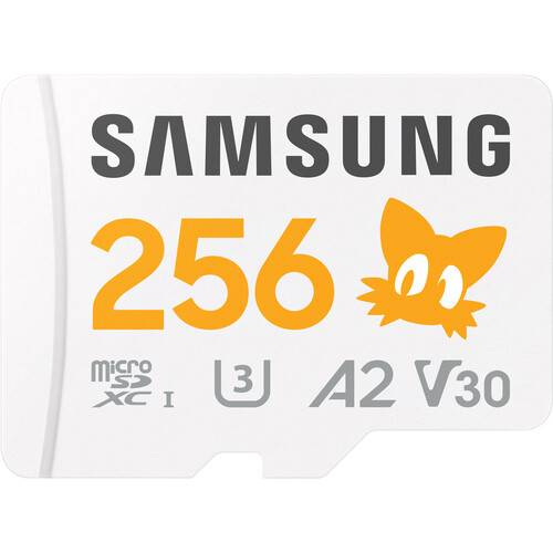 Samsung 256GB PRO Plus Sonic the Hedgehog UHS-I microSDXC Memory Card with SD Adapter