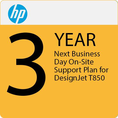 HP 3-Year Next Business Day On-Site Support Plan for DesignJet T850