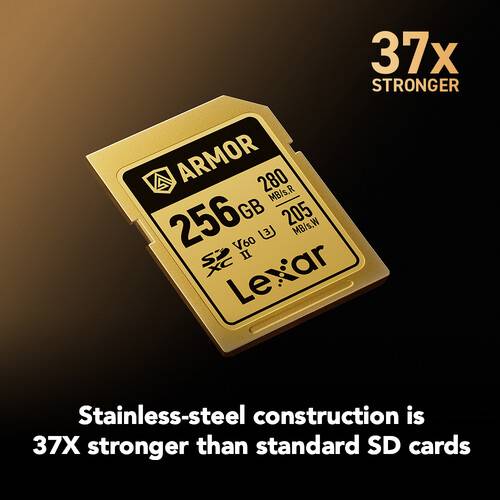 Lexar 256GB ARMOR GOLD UHS-II SDXC Memory Card