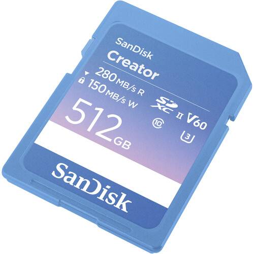 SanDisk 512GB Creator Series UHS-II SDXC Memory Card