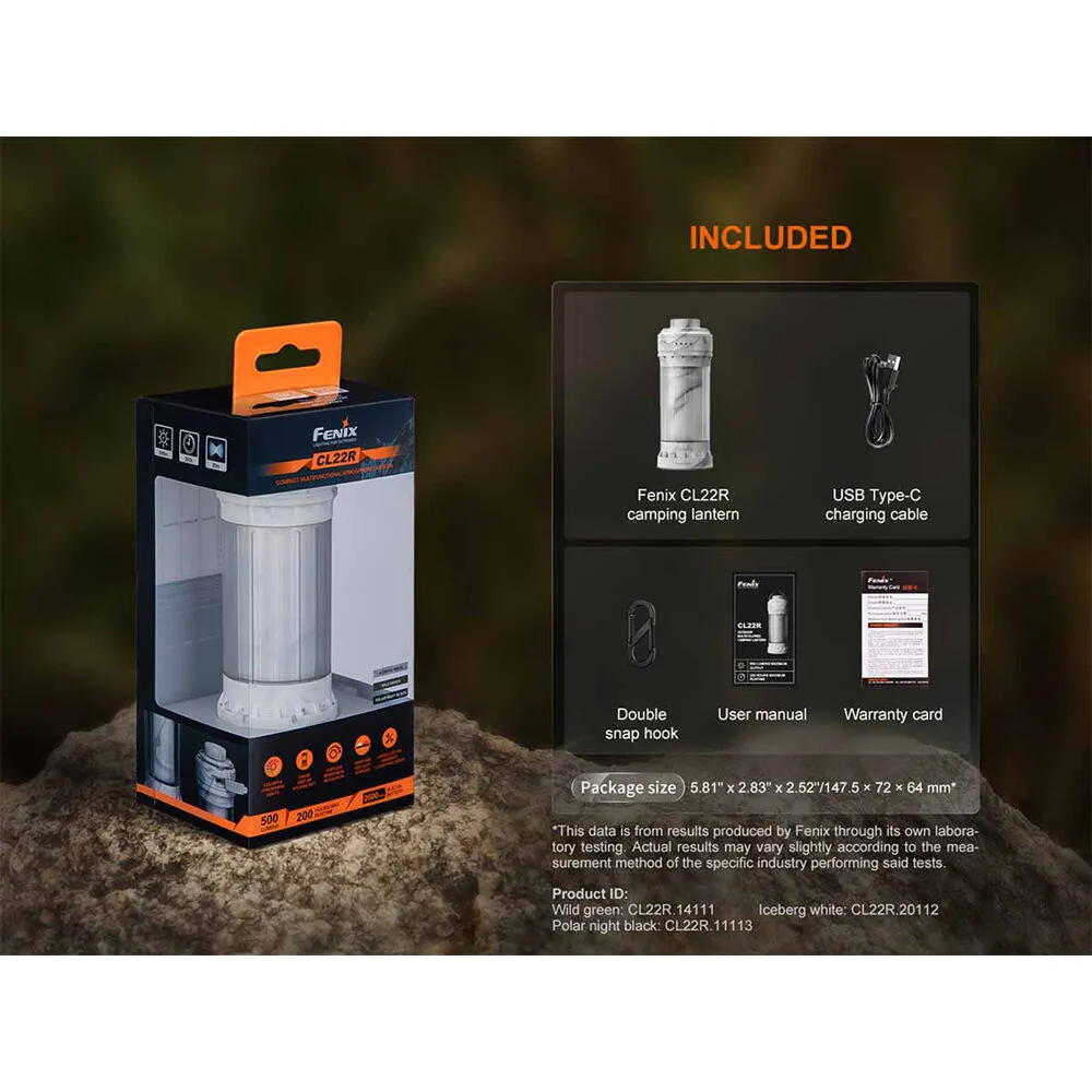 Fenix Flashlight CL22R Rechargeable Lantern (Wild Green)