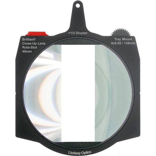 Lindsey Optics Brilliant 4 x 5.65" Air Gap Diopter Rota-Split Close-Up Lens (+1/2, 45mm Gap)