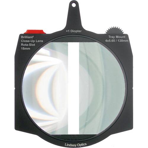 Lindsey Optics Brilliant 4 x 5.65" Air Gap Diopter Rota-Split Close-Up Lens (+1, 15mm Gap)