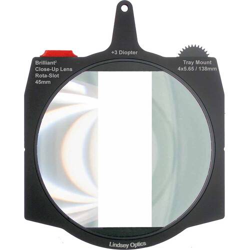Lindsey Optics Brilliant 4 x 5.65" Air Gap Diopter Rota-Split Close-Up Lens (+3, 45mm Gap)