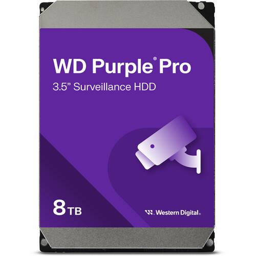 WD 8TB Purple Pro 7200 rpm SATA III 3.5" Internal Surveillance Hard Drive (Retail)