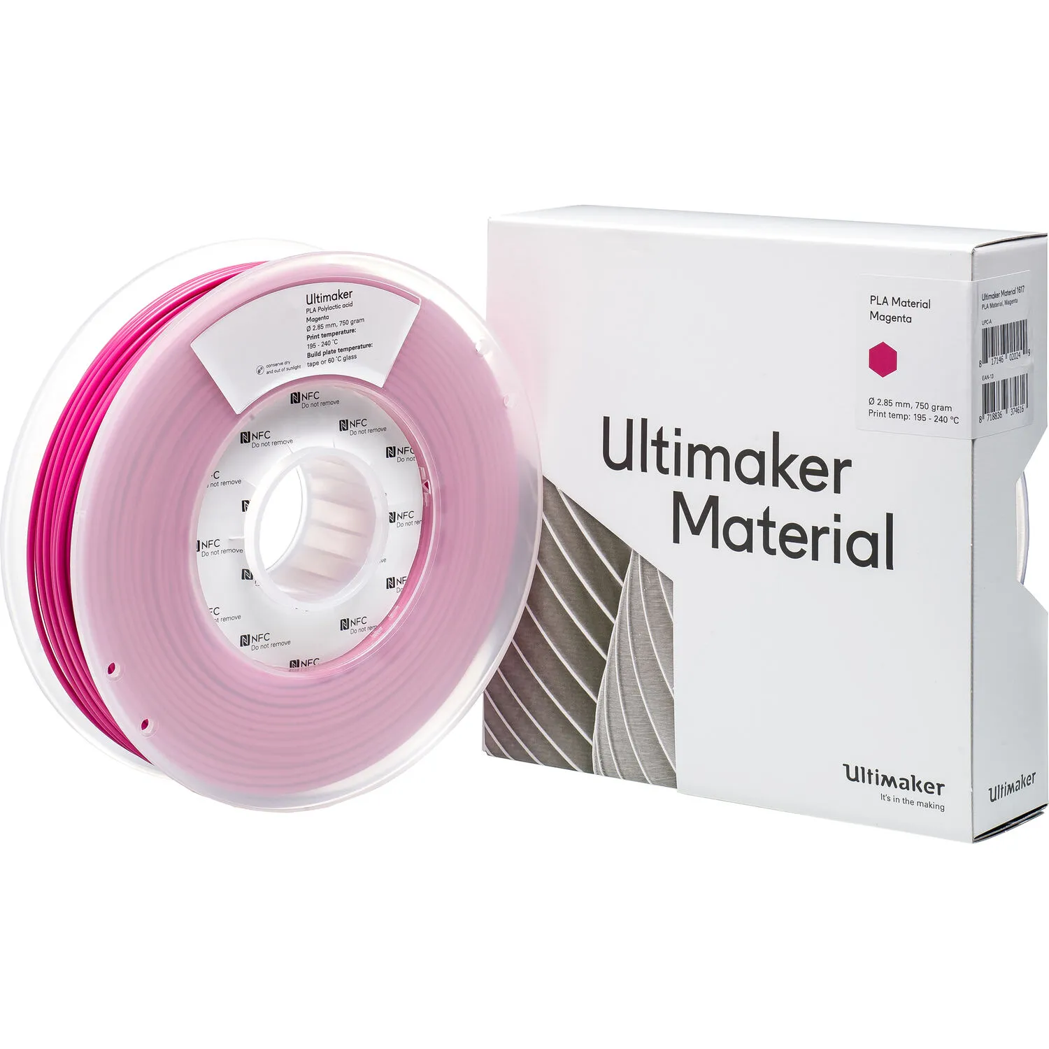 UltiMaker 2.8mm PLA Filament (0.75kg, Magenta)
