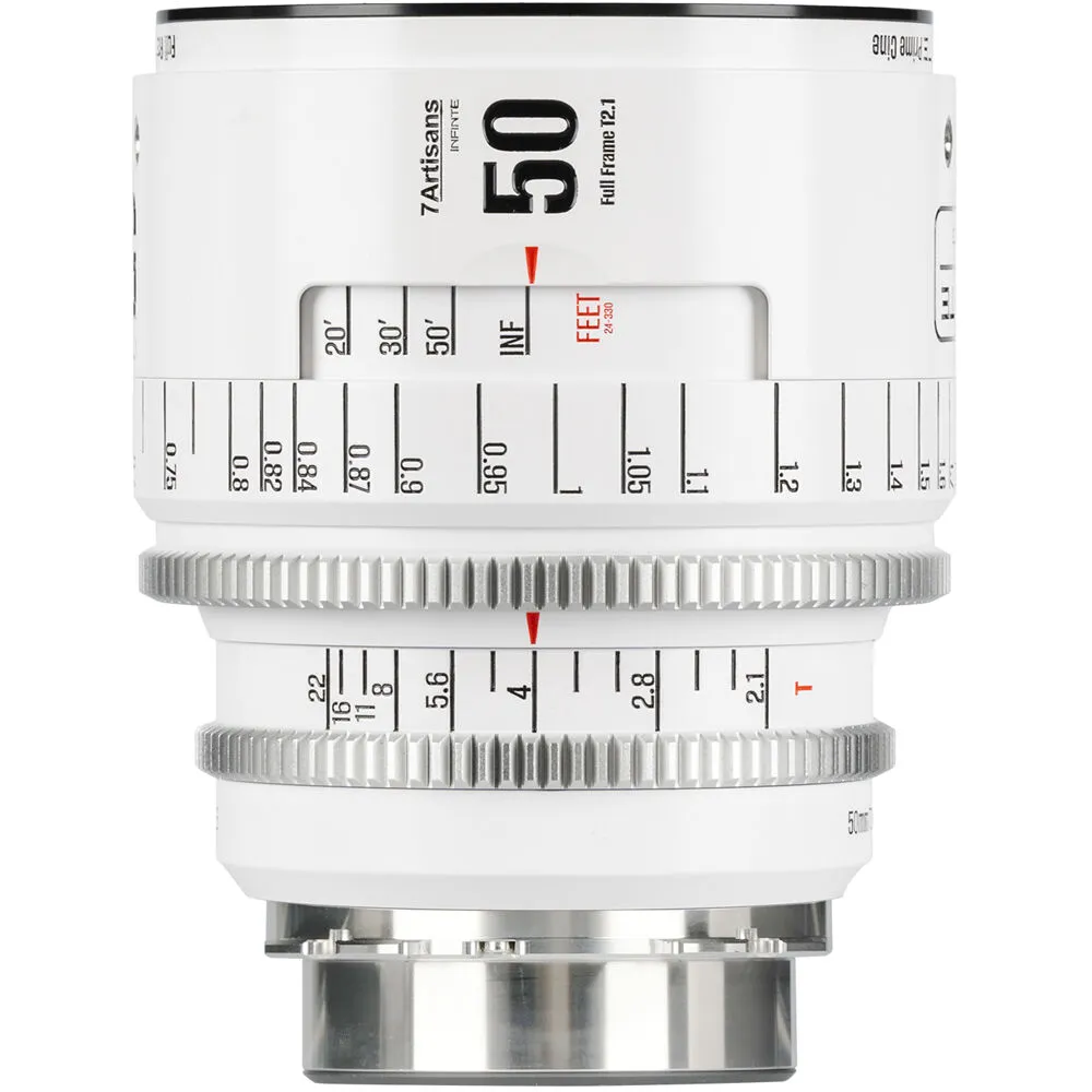 7Artisans INFINTE 50mm T2.1 Cine Lens (Canon EF, White)