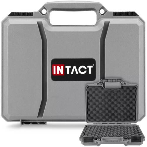 Eylar Intact Stacker Hard Shell Handgun Case with Foam (11.7", Gray)