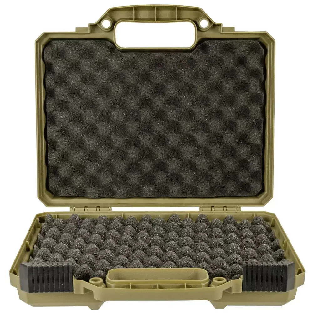 Eylar Intact Stacker Hard Shell Handgun Case with Foam (11.7", Green)