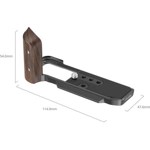SmallRig L-Shape Mount Plate with Wooden Handle for FUJIFILM X-M5 (Black)