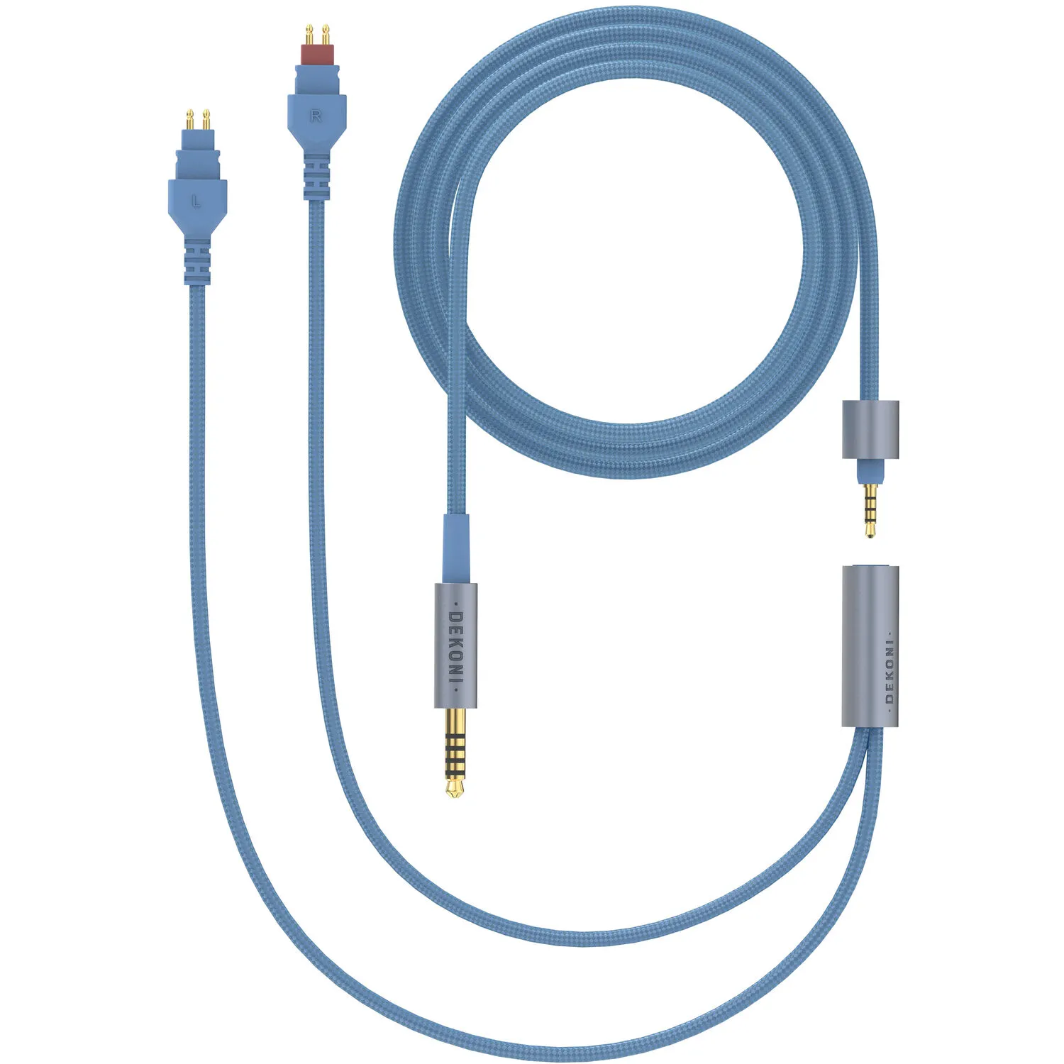 Dekoni Audio Ensemble 4.4mm Nylon Wrapped Cable with HD600 Headphone Connectors (52")