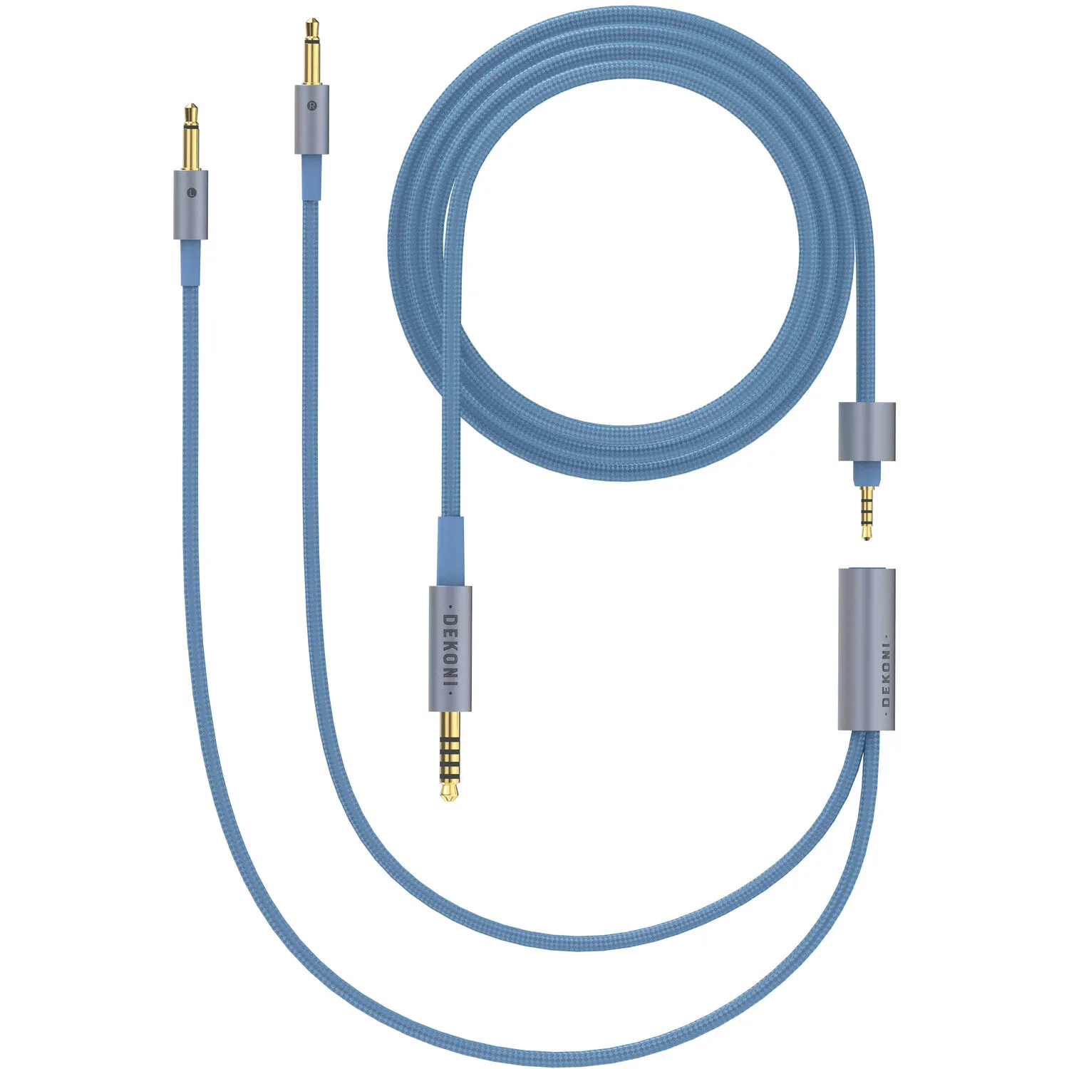 Dekoni Audio Ensemble 4.4mm Nylon Wrapped Cable with 3.5mm Headphone Connectors (64")