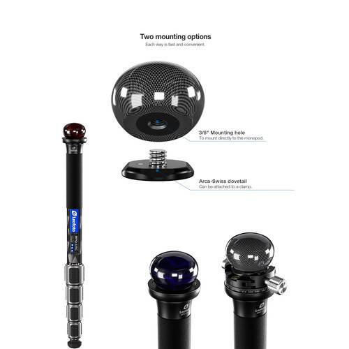 Leofoto Carbon Fiber Knob Handle for Monopod (Red)
