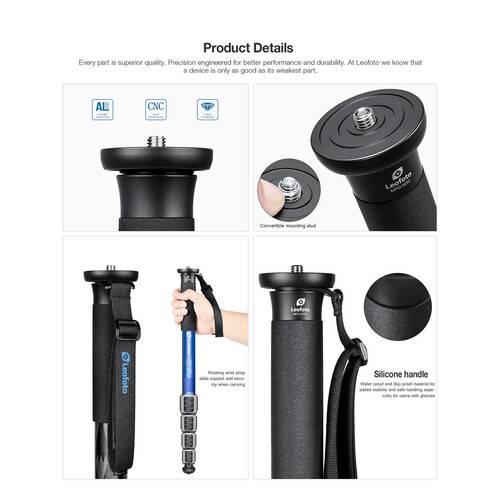 Leofoto MPQ-325C Premium Carbon Fiber Monopod Kit (Camo)