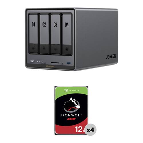 UGREEN 48TB NASync DXP4800 4-Bay NAS Enclosure Kit (4 x 12TB)