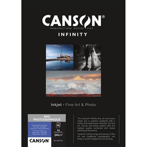 Canson Infinity Rag Photographique II Paper (310 gsm, 17 x 22", 25 Sheets)