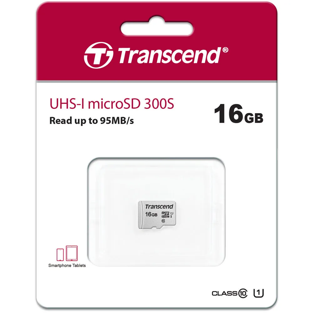 Transcend 16GB 300S UHS-I microSDHC Memory Card