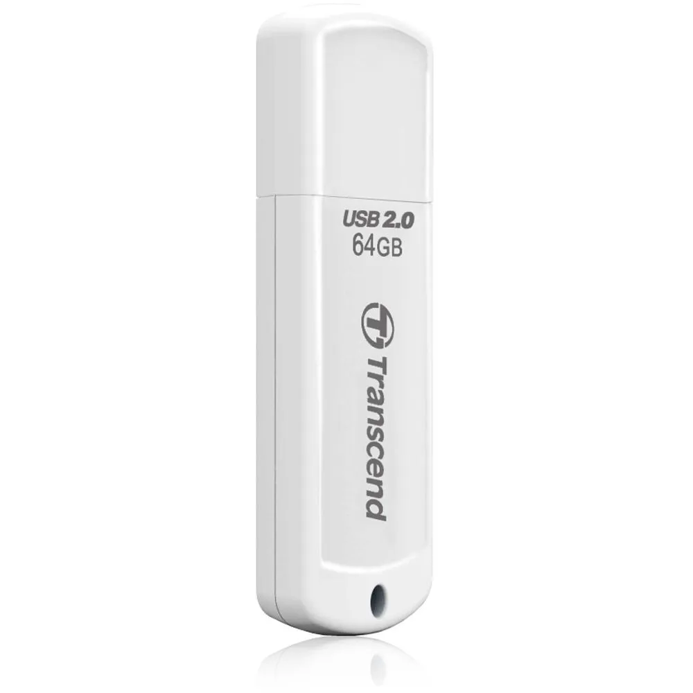 Transcend 64GB JetFlash 370 USB 2.0 Flash Drive (White)