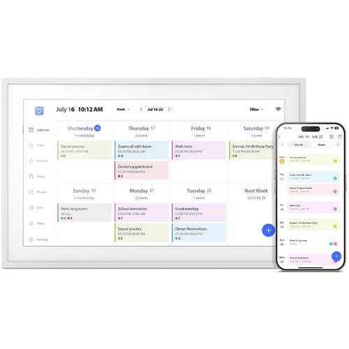 Aluratek 10.1" Smart Wi-Fi Digital Calendar &amp; Photo Frame