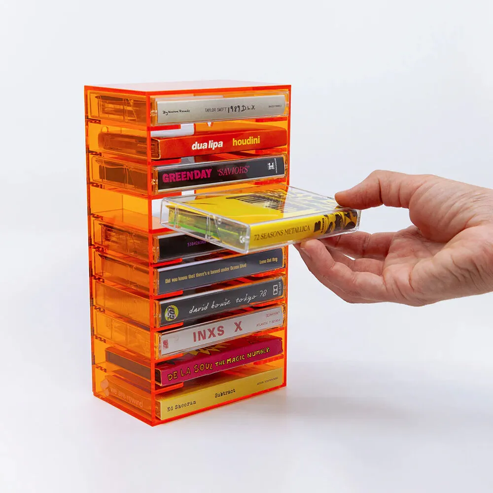 WE ARE REWIND Cassette Rack (Orange)