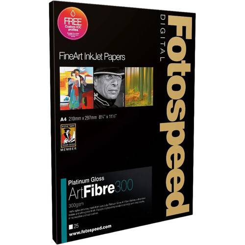 Fotospeed Platinum Gloss Art Fiber Inkjet Paper (11.5 x 16.5", 25-Sheets)