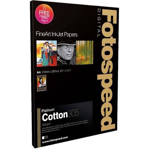 Fotospeed Platinum Cotton Inkjet Paper (11.5 x 16.5", 25 Sheets)