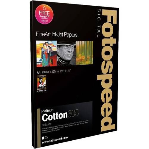Fotospeed Platinum Cotton Inkjet Paper (5 x 5", 25 Sheets)