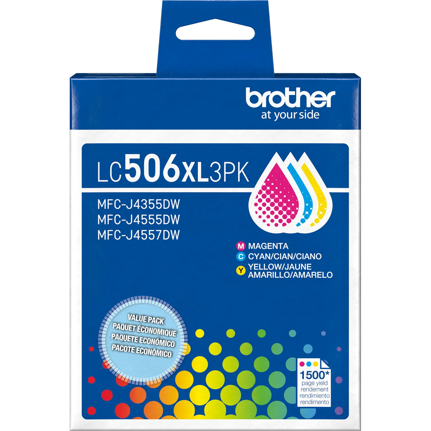 Brother High-Yield Triple Pack Ink Cartridges (Cyan, Magenta, Yellow)