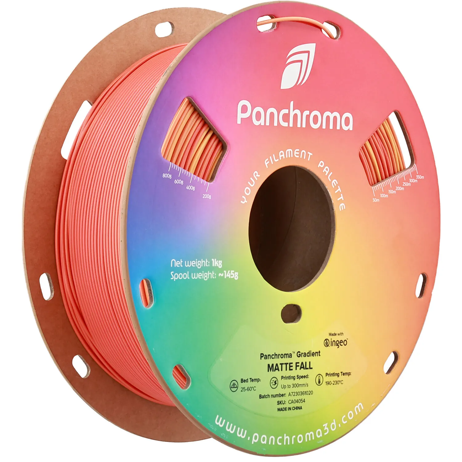 Polymaker Panchroma Gradient Matte PLA Filament (1kg, Matte Fall)
