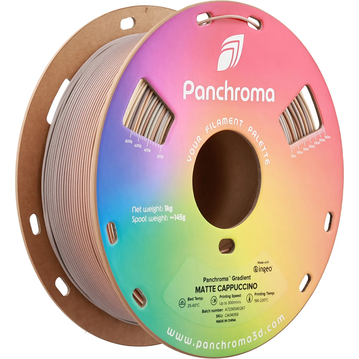 Polymaker Panchroma Gradient Matte PLA Filament (1kg, Matte Cappuccino)